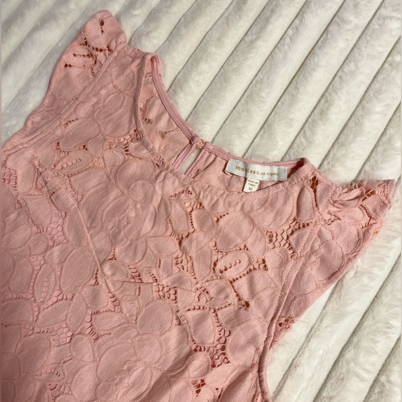 PINK LACED PRINT TOP - Picture 2 of 2
